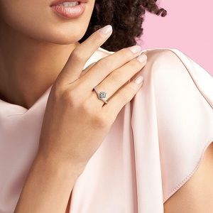 Pandora Square Sparkle Wishbone Ring